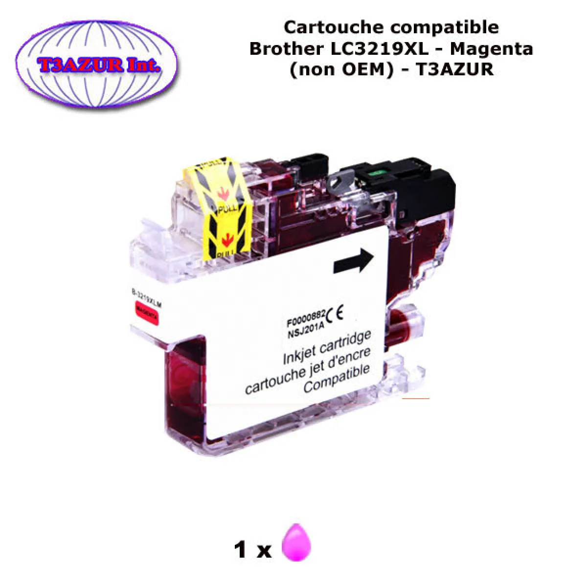 Cartouche compatible Brother LC3219XL pour Brother MFC J5330DW J5335DW J5730DW J5930DW J6530DW J6930DW,J6935DW Magenta - T3AZUR