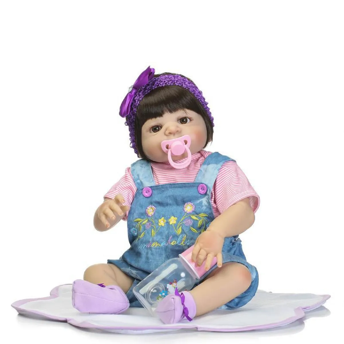 Poupée bébé régénérée quai silicone souple 22/55 cm réaliste poupée jeune fille mariée.