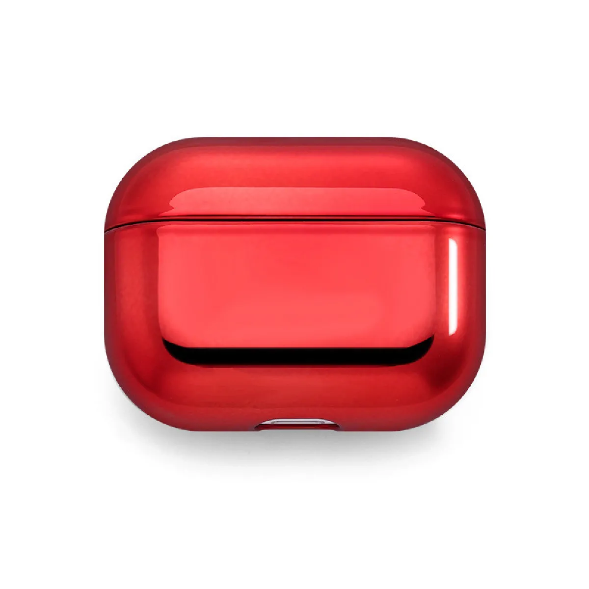 Coque Effet Metal pour "AirPods Pro" APPLE Boitier de Charge Brillant Design Housse Protection (ROUGE)