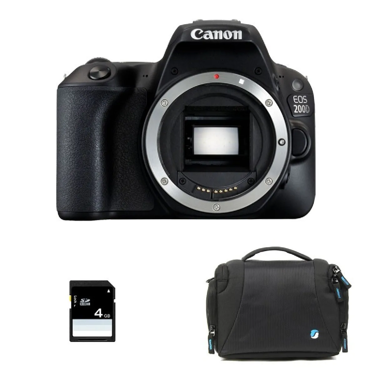 CANON EOS 200D Nu + Sac + SD 4Go