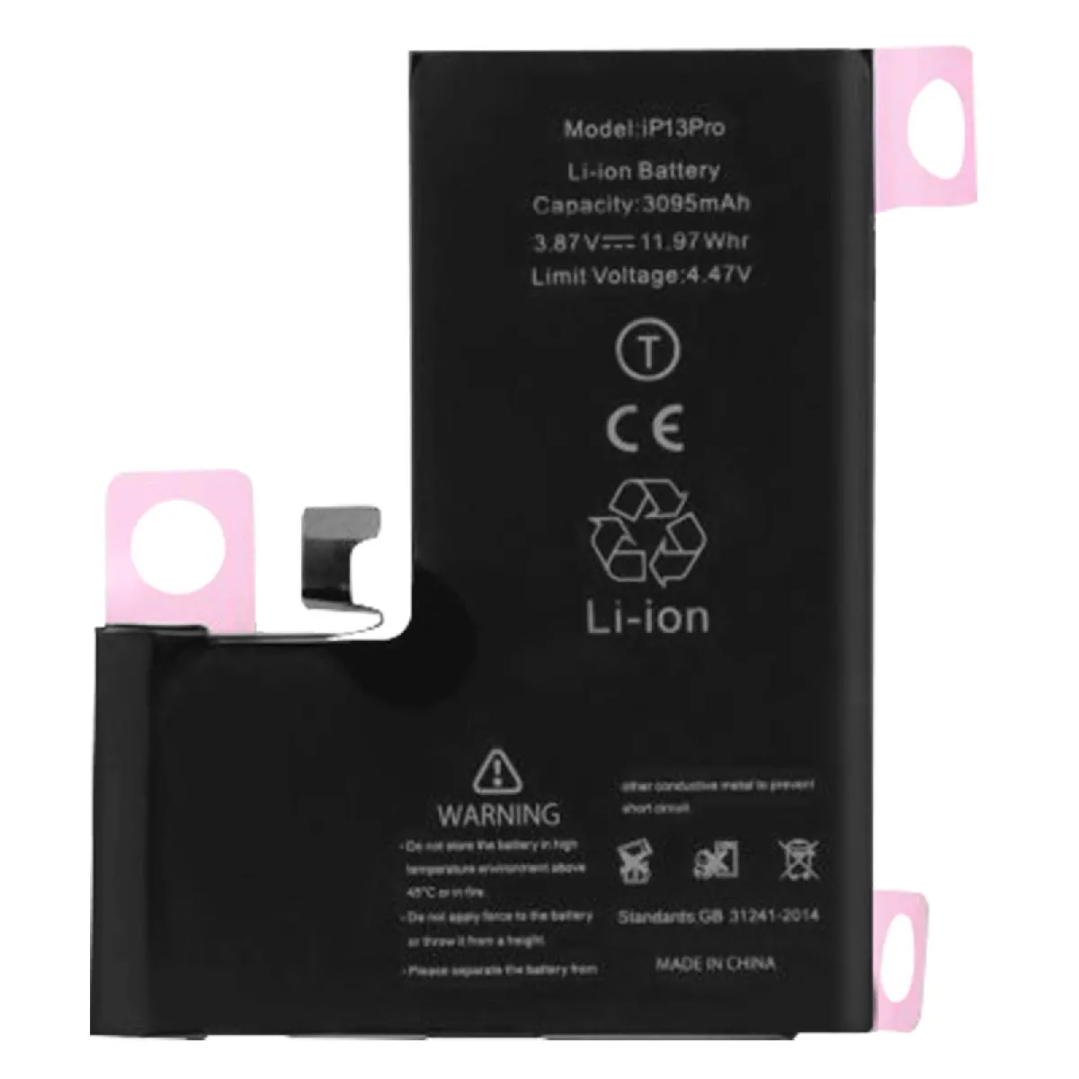 Batterie Interne iPhone 13 Pro 3095mAh 100% Compatible Remplace A2656