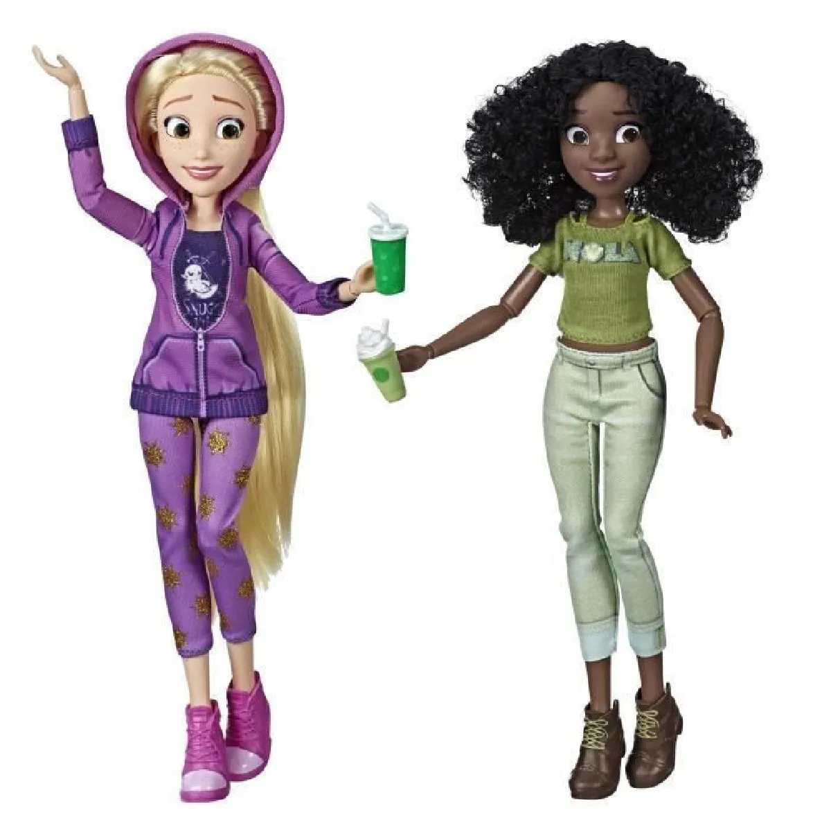 Disney Princesses - Poupees tendances Comfy Squad Raiponce et Tiana - 30 cm