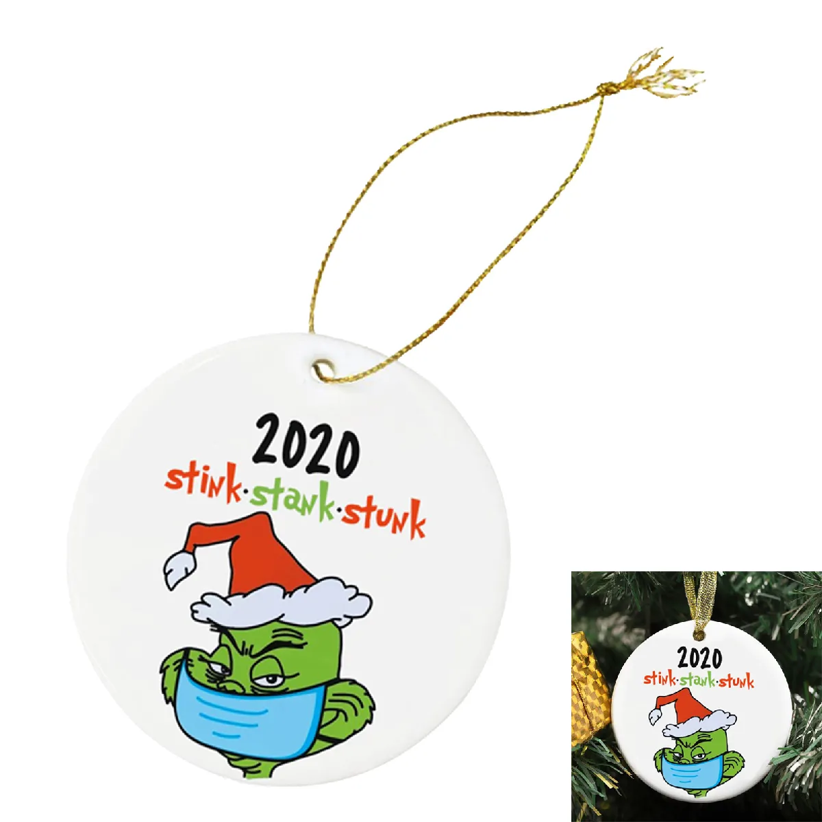 Personnalisez Le Pendentif De Noël Grinch à La Main Décor Drôle De Fournitures De Fête Style 2