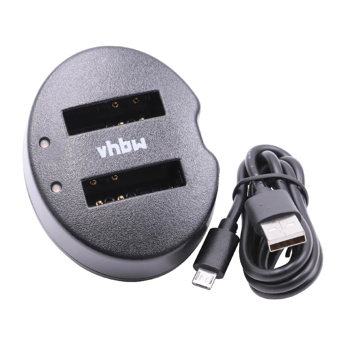 vhbw micro USB chargeur double pour batteries appareil photo Nikon CoolPix S8200, S9100, S9200, S9300, S9400, S9500, S9600, S9700, S9900