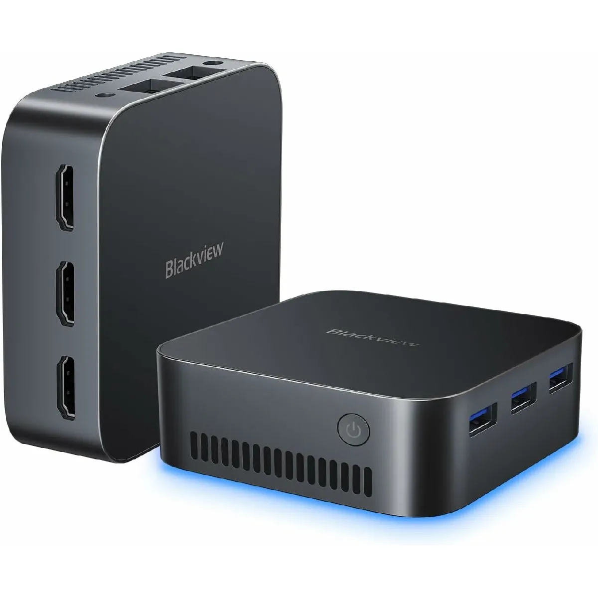 Blackview MP80 Mini PC - RAM 16 Go Stockage 512 Go M.2 SSD, Windows 11 Pro, WiFi 2.4G+5G, Intel Alder Lake N95, 3.40 GHz - Noir