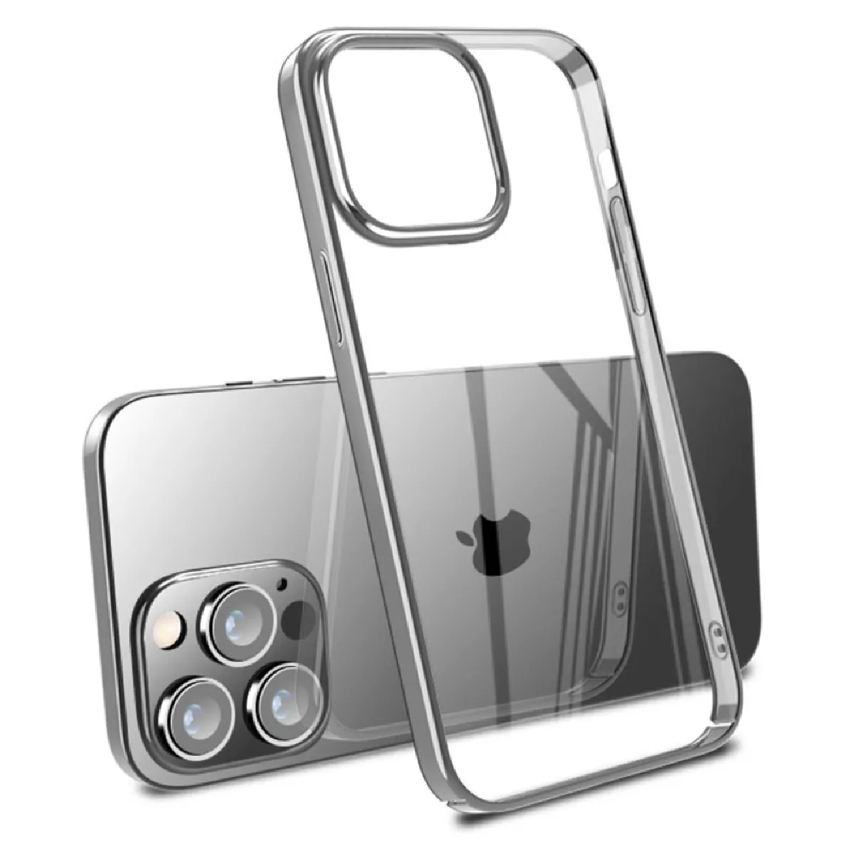 Coque en TPU X-LEVEL anti-chute, cadre de galvanoplastie, antichoc pour votre iPhone 14 Pro Max - argent