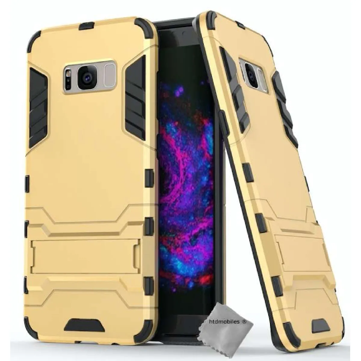 Coque rigide anti choc pour Samsung G955F Galaxy S8 Plus + film ecran - OR