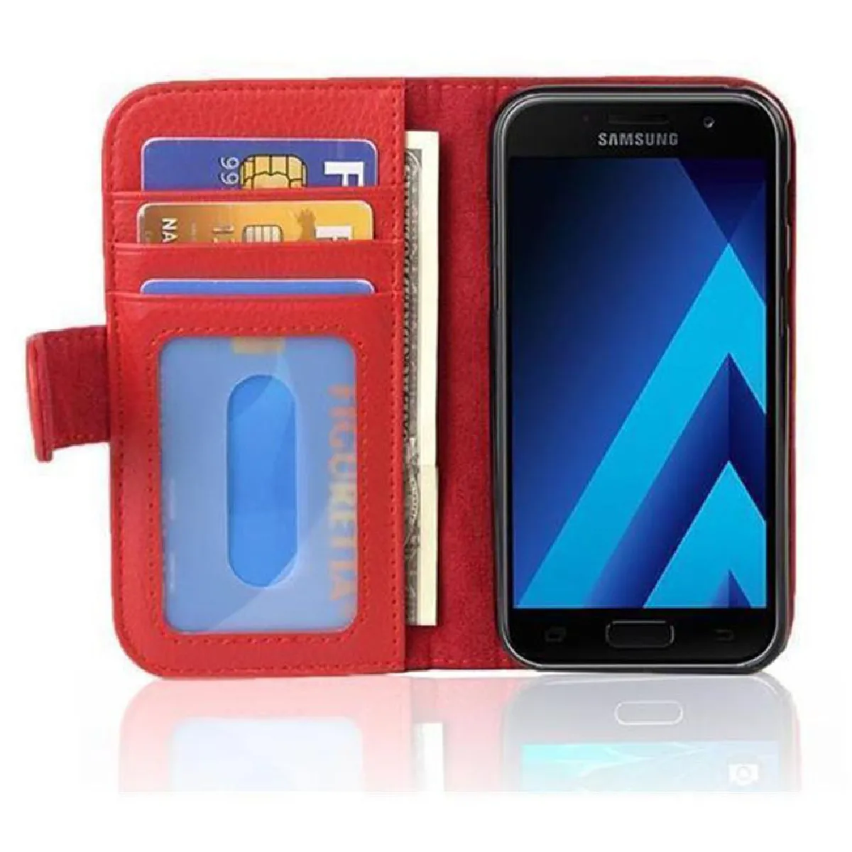 Coque Samsung Galaxy A3 2017 Etui en Rouge