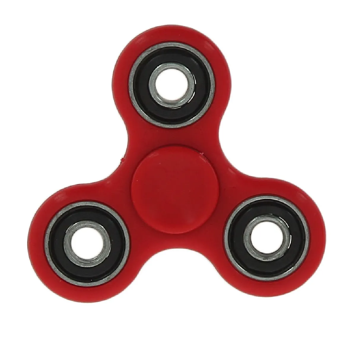 Hand Spinner jeu roulement a billes anti Stress - ABEC - Tri-Spinner Toy Metal Bearing Focus (Rouge / noir)