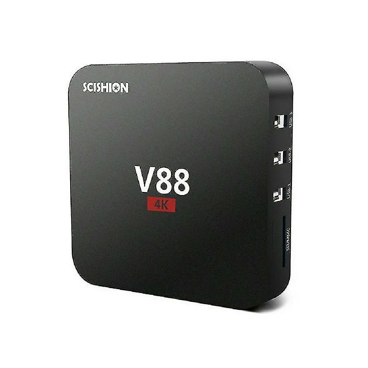 V88 Smart TV Décodeur Android 4K Quad Core 2G 16G WIFI Lecteur multimédia TV Box Home Cinéma (UK Plugin)