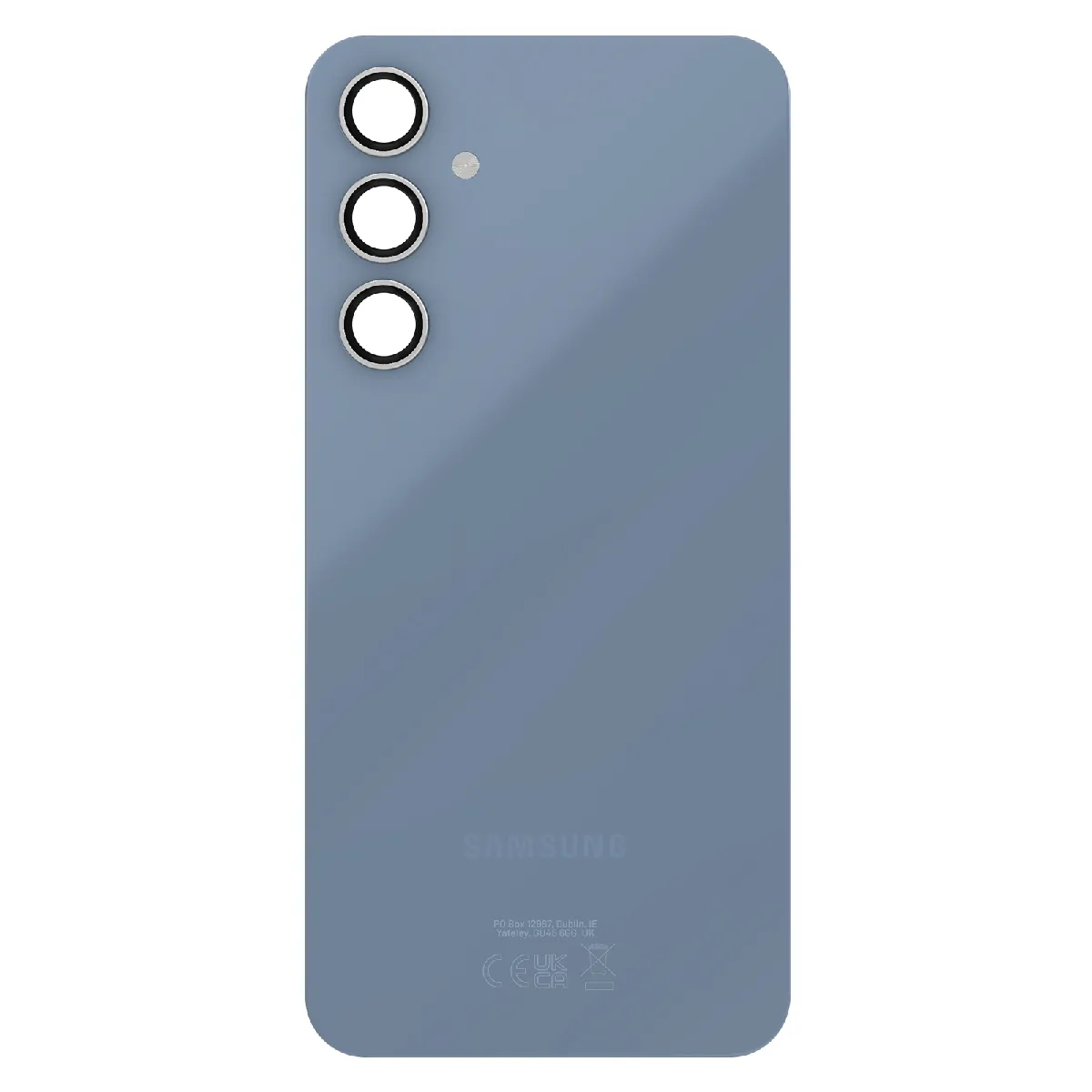 Samsung Vitre Arrière pour Samsung Galaxy S23 FE avec Lentille Caméra Original Bleu Clair