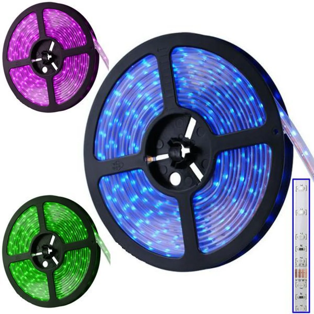 Guirlande Lumineuse Led Tricolore Bleue Vert Violet 20W 5M Exterieure Interieure YONIS