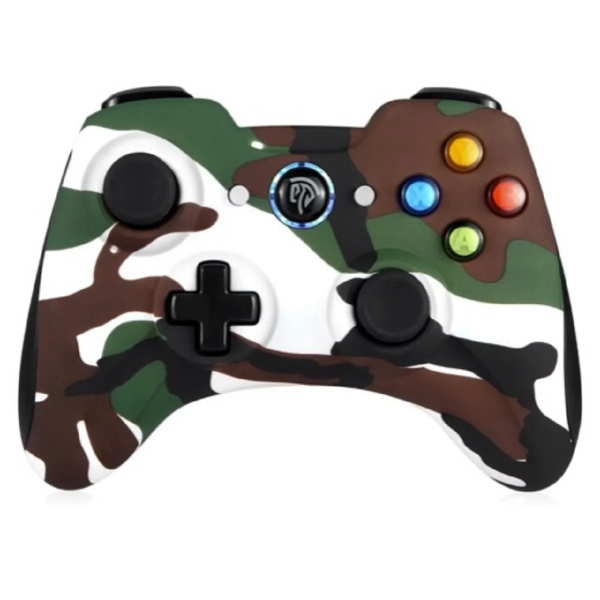 Manette PC sans Fil, Manette PS3,Gamepad Manette du Contrôleur de Jeu, Manette Android avec Batterie Intégrée/Double Vibration/Plug and Play pour PC/PS3/Android(Via OTG) - Camouflage Vert