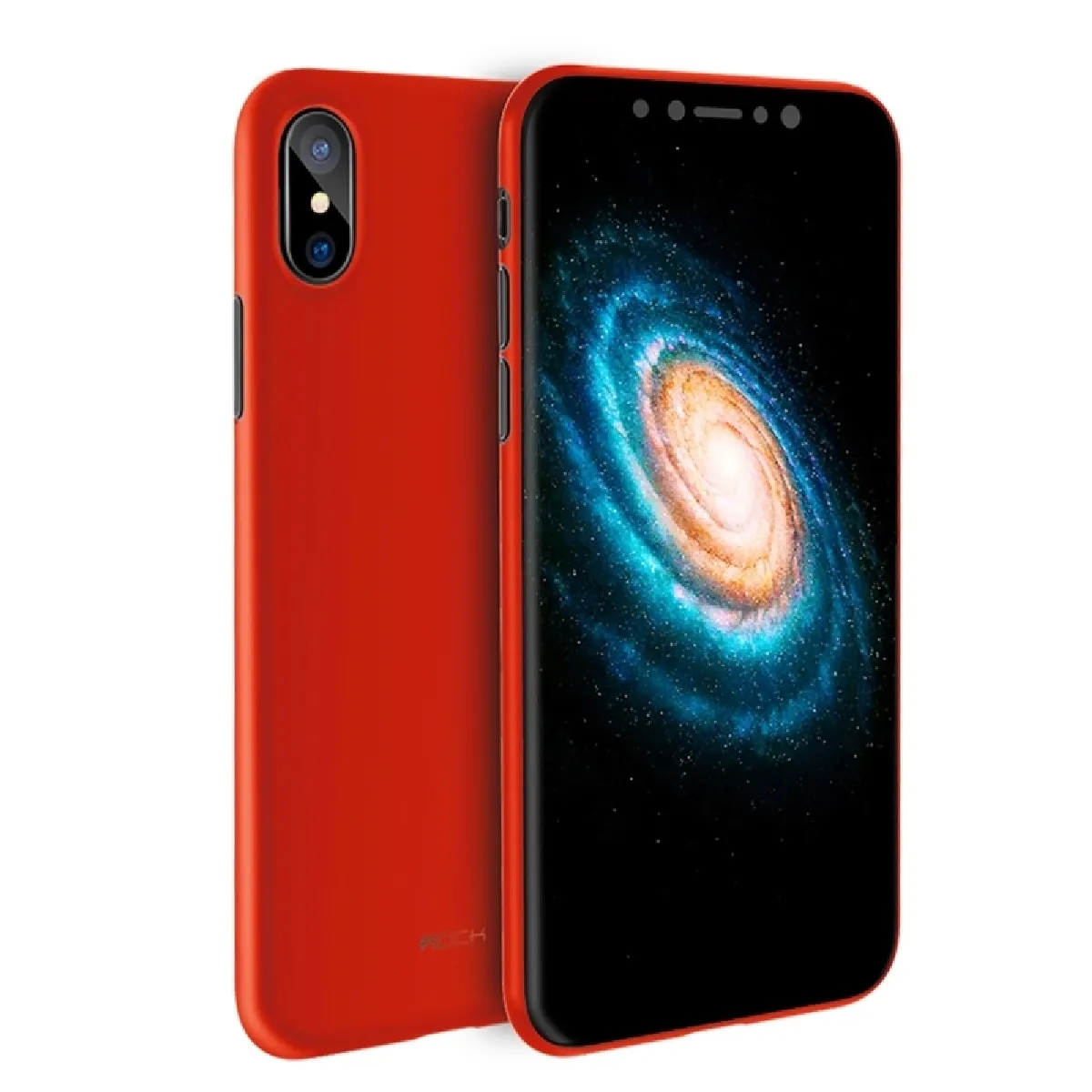 Coque rouge pour iPhone X Untra-mince doux PP givré étui de protection arrière