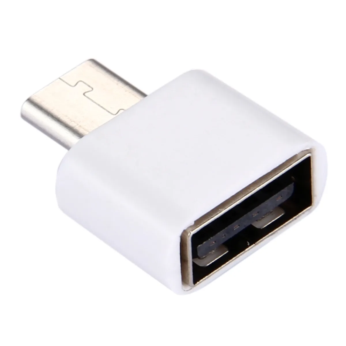 Adaptateur blanc pour Samsung Galaxy S8 & S8 + / LG G6 / Huawei P10 & P10 Plus / Xiaomi Mi6 & Max 2 et autres Smartphones Plastique USB-C / Type-C Mâle à USB 2.0 Femelle OTG de Charge de Transmission de Données