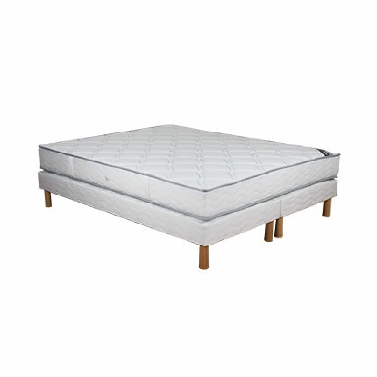 Ensemble matelas ressorts ensachés avec 2 sommiers ressorts 160x200 cm