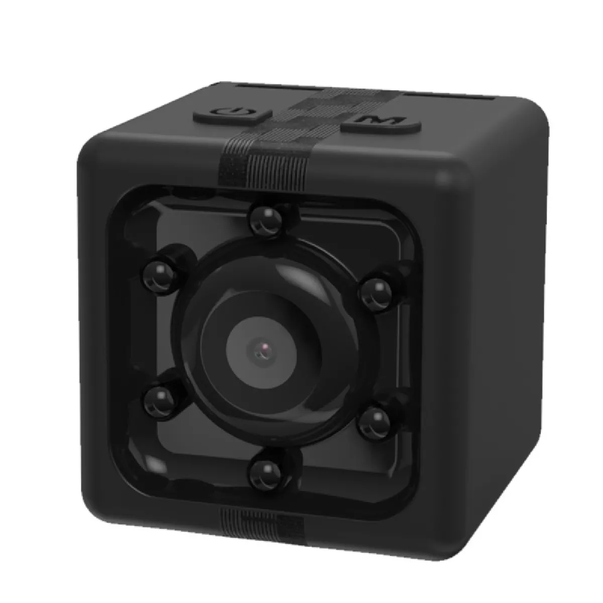 Mini caméra de surveillance noir 1080P enregistreur HD Mini Cube Smart Camera, avec vision nocturne infrarouge et détection de mouvement