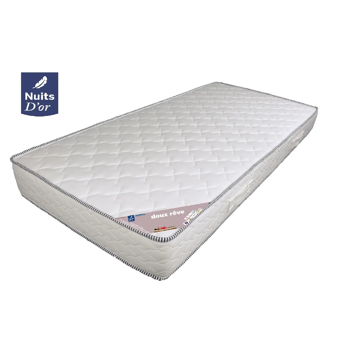 Matelas 140x190 Hauteur 18 Cm Mousse Haute Résilence HR 30 Kg/m3 - Soutien Ferme Longue Durée + Protège Matelas OFFERT Doux 140 190