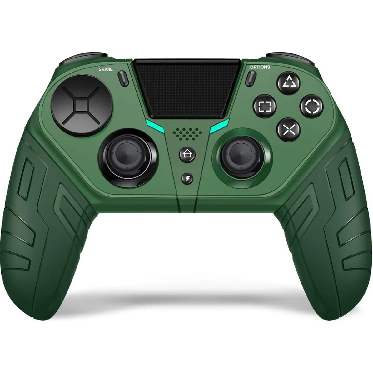 Contrôleur de jeu Bluetooth, sans fil, pour PS4 DualShock Gamepad Game Manette éraflée pour PS4 Controller Game avec jeu à double vibration Joystick Headset pour PlayStation 4 / Pro / Slime(vert)