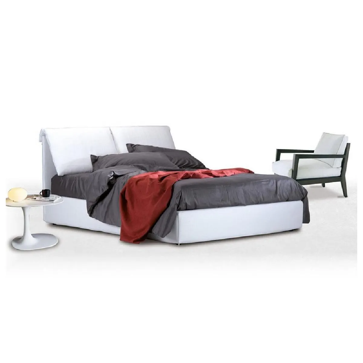 Lit coffre TEZE couchage 140x190 cm Joint blanc