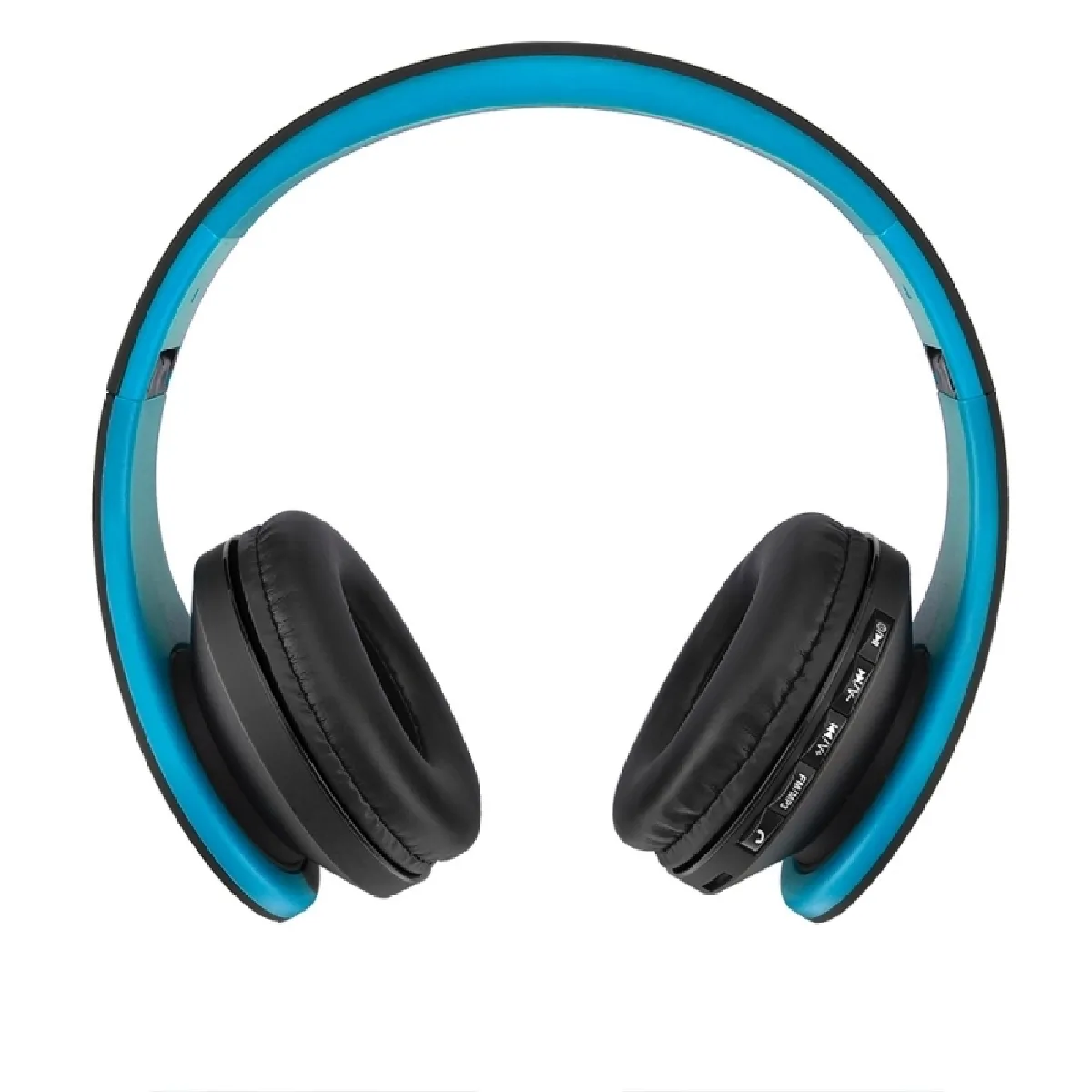 Pour Xiaomi, iPhone, iPad, iPod, bleu Samsung, HTC, Sony, Huawei et autres appareils audio Casque stéréo sans fil Bluetooth pliable avec lecteur MP3 Radio FM,