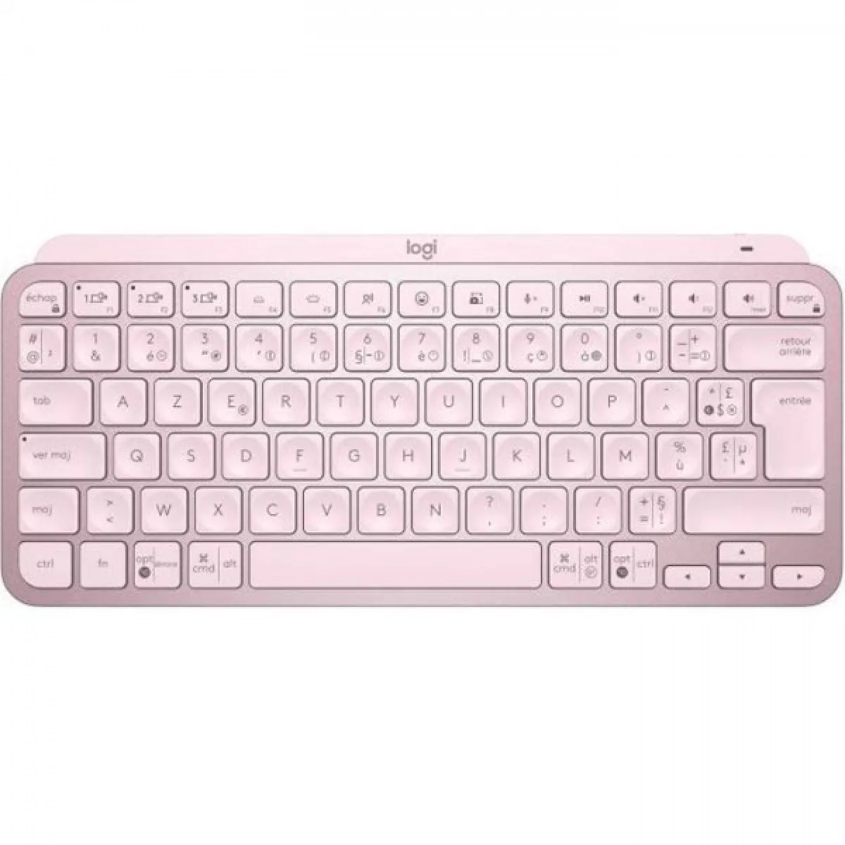 Clavier sans fil Logitech - MX Keys Mini - ROSE - Compact, Bluetooth, rétroéclairé pour MAC, iOS, Windows, Linux, Android