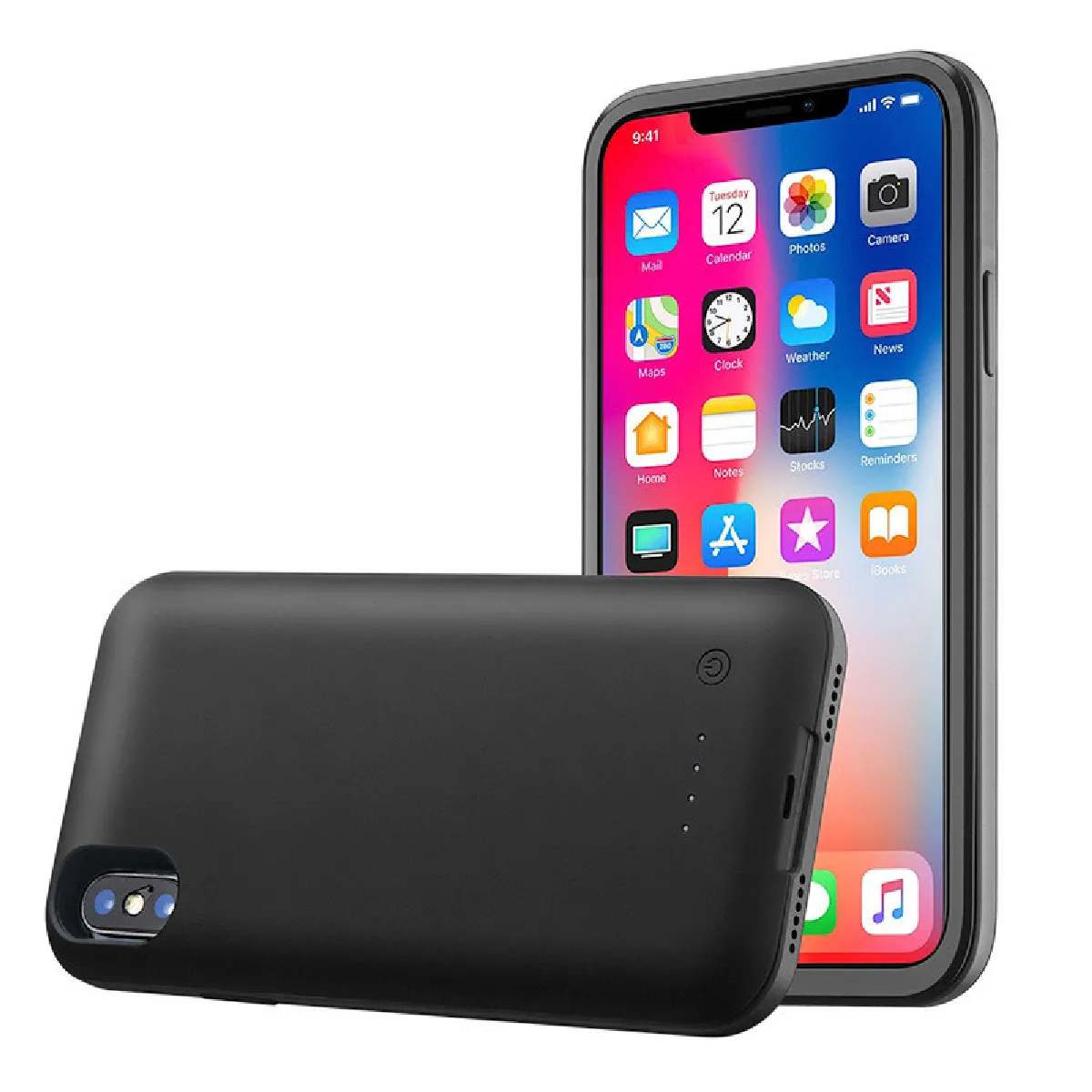 Coque Batterie Chargeur pour "IPHONE Xr" APPLE Power Bank 5200mAh Secours Slim (NOIR)