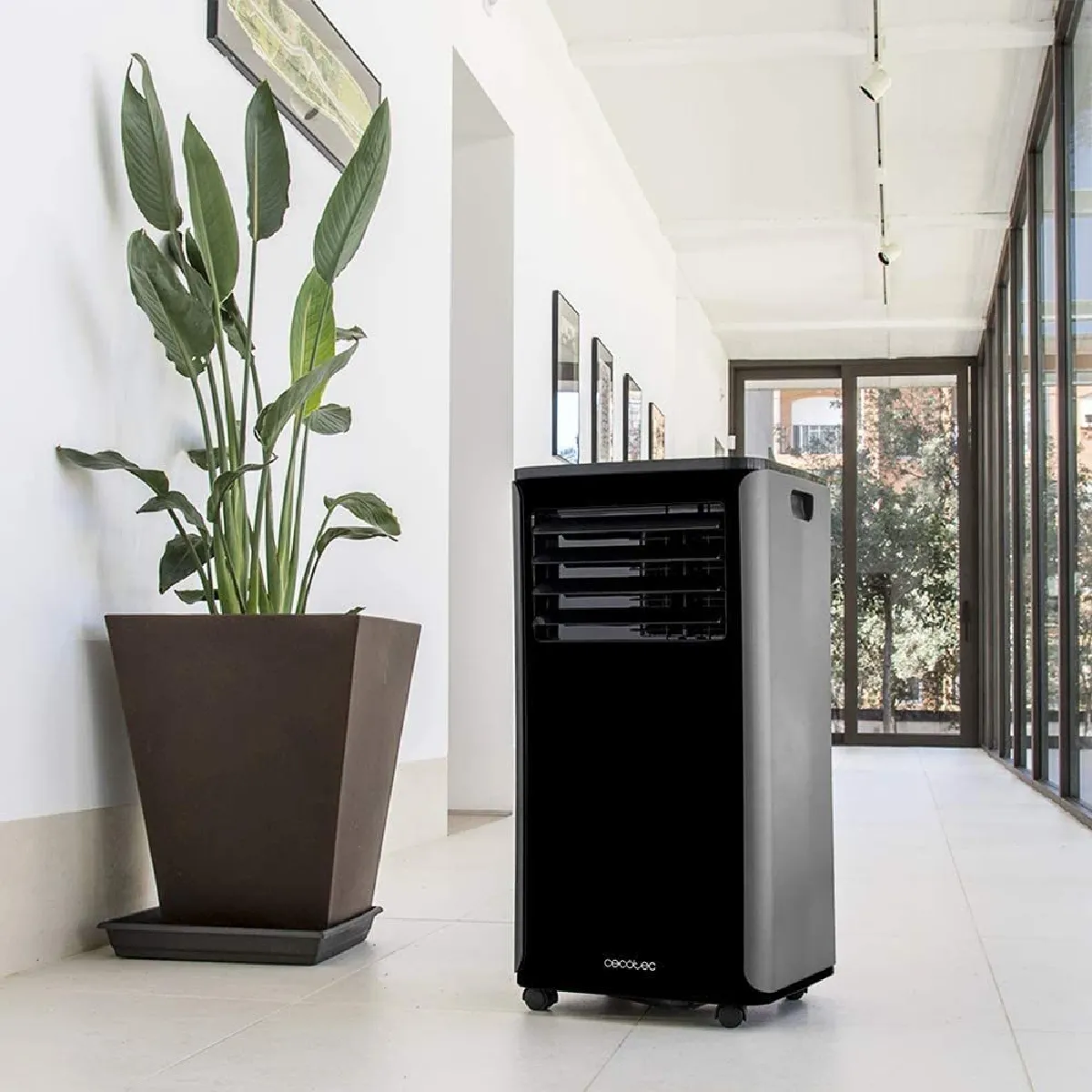 Climatiseur mobile 4 en 1 avec fonction climatisation,chauffage,ventilation,déshumidification 9000 BTU noir