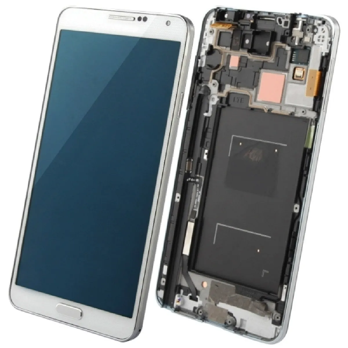 Pour Samsung Galaxy Note III blanc / N9005, 4G LTE Pièce détachée 3 en 1 Original LCD + Cadre + Touch Pad