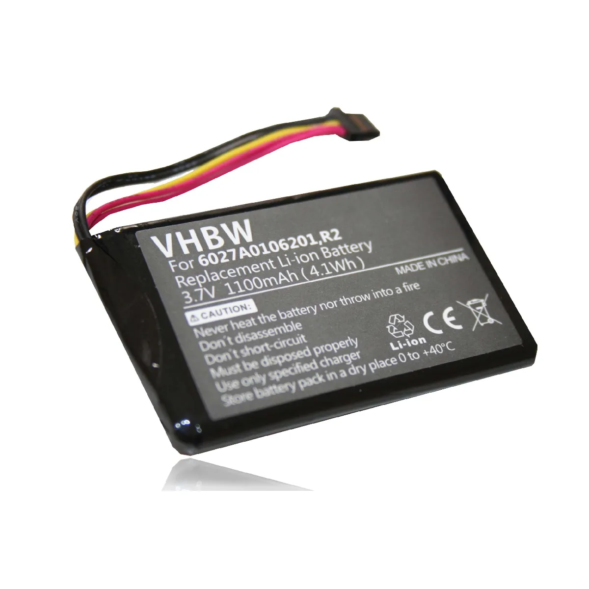 vhbw batterie compatible avec TomTom One XL 340 système de navigation GPS (1100mAh, 3,7V, Li-Ion)