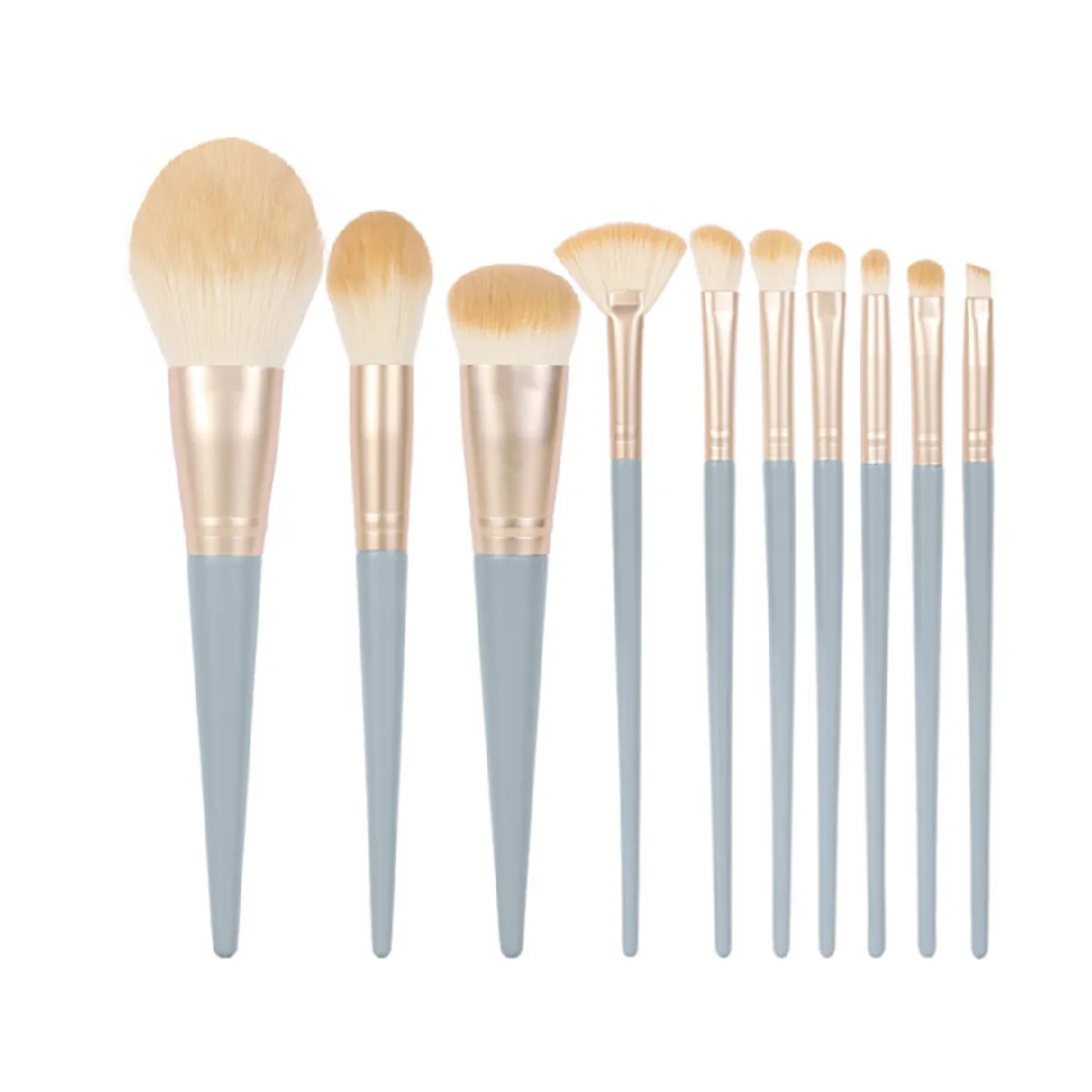 G59 10pcs Maquillage Brosse Set Soleil Shadow Brown Foundation Foundation Buson Beauty Tool Voyage Maquillage Maquillage Brosse Brosses Ensemble de brosses