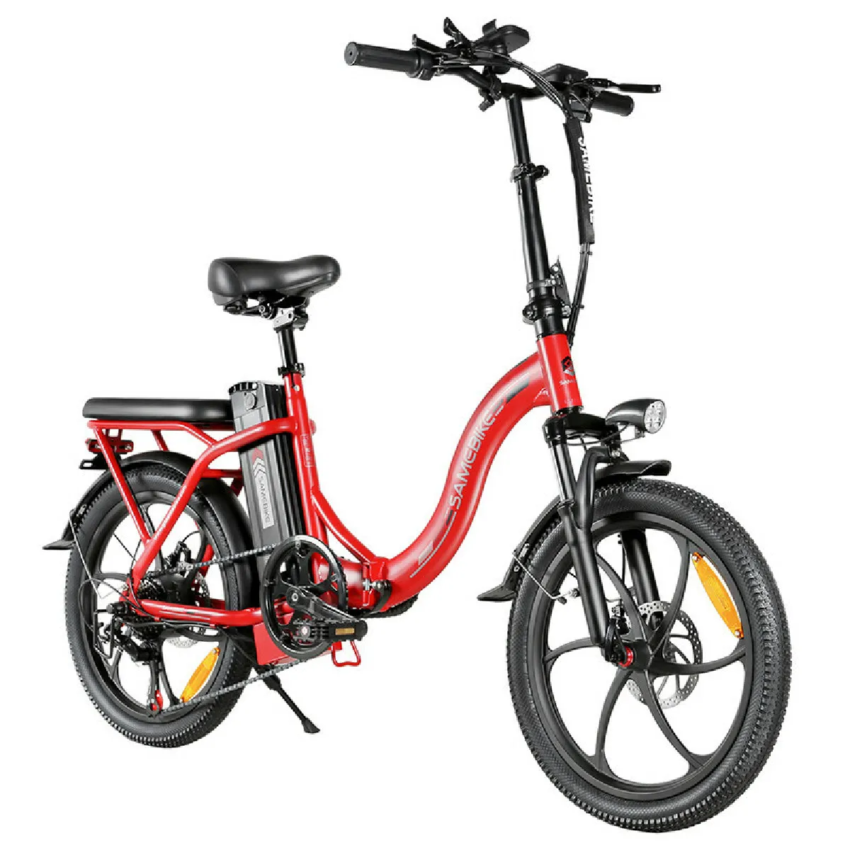 SAMEBIKE Vélo électrique, pneu 20*2.35 pouces, moteur 350W, batterie 36V 12Ah, vitesse max 32km/h, CY20 - Rouge