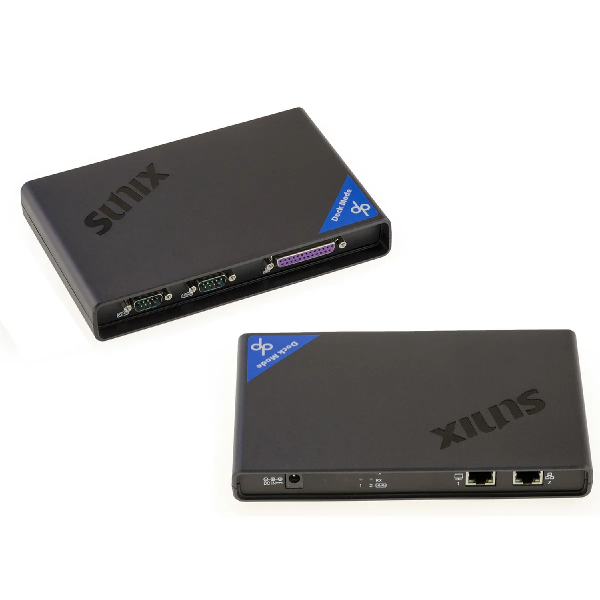 Dock convertisseur ETHERNET RS232 + LPT CHIPSET SUNIX DPL2000Q Gamme Industrielle CHIPSET SUNIX DPL2000Q