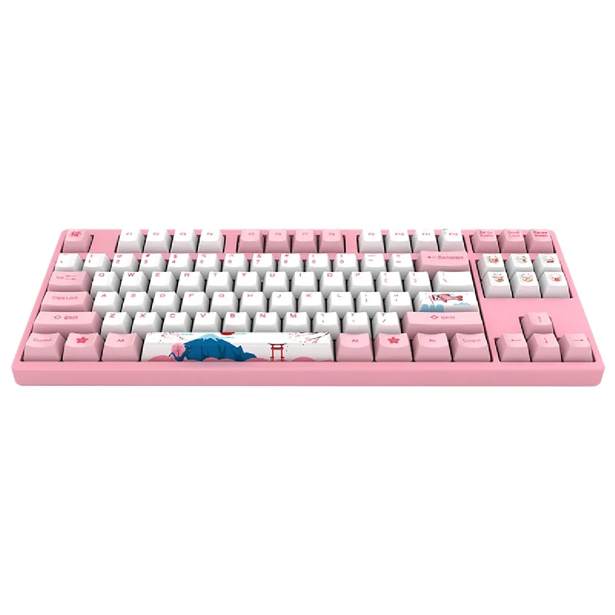 Tokyo Sakura Cable Machine Gaming Keyboard 87 Touches PBT PC Gamer C Switch   Keyboard (Rose Switch)