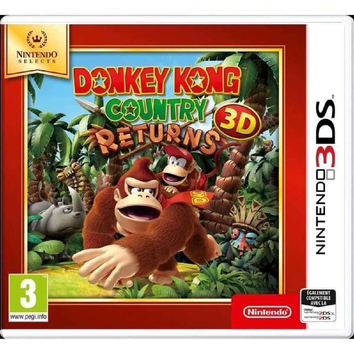 SHOT CASE - Donkey Kong Country Returns 3DS Jeu Nintendo Selects