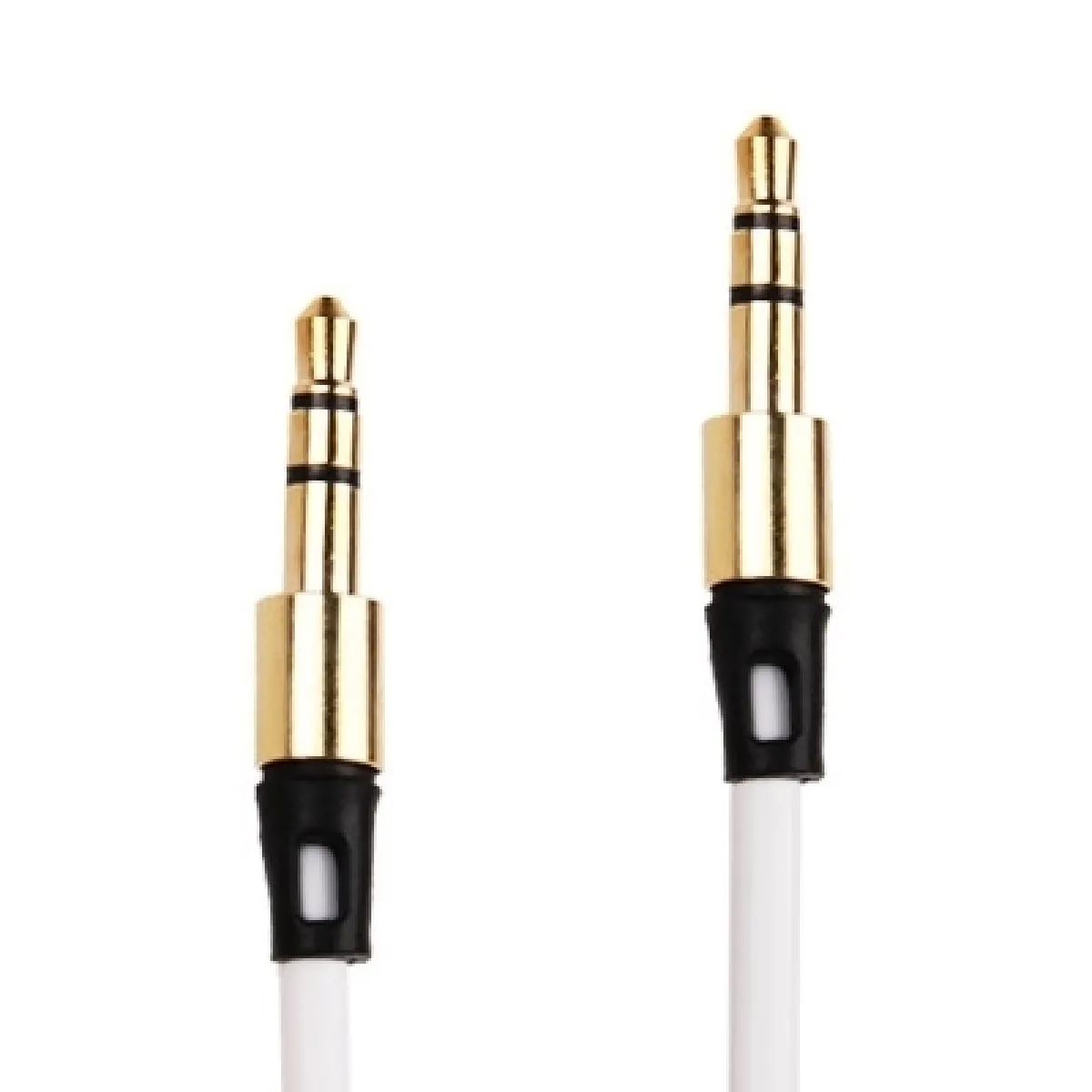 Câble blanc et or pour iPhone / iPad / iPod / MP3, longueur: 1 m d'écouteur Jack 3,5 mm en plaqué