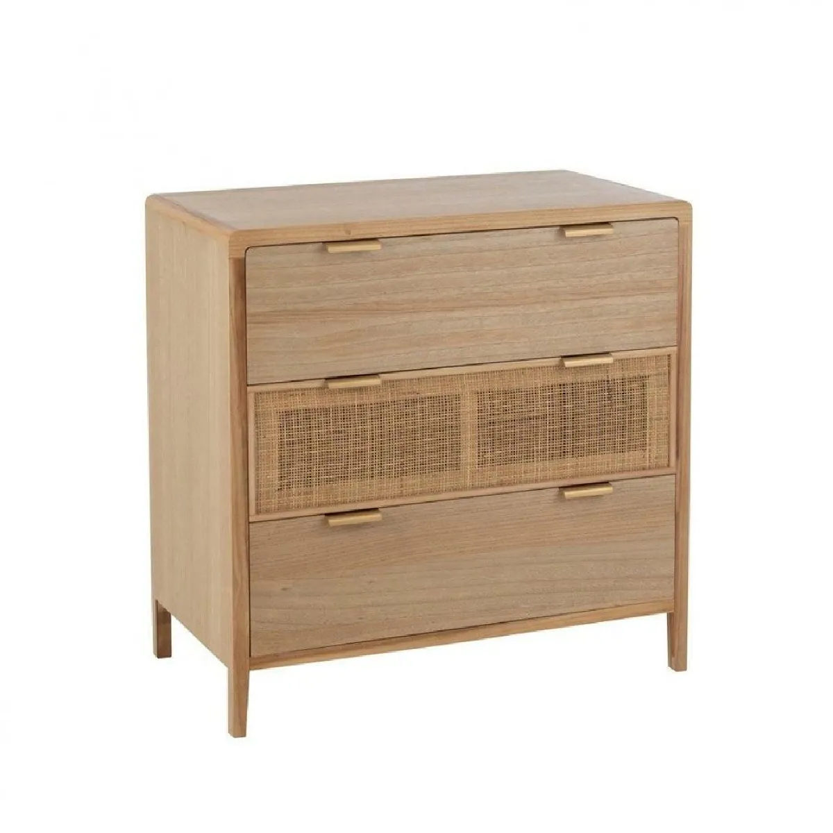 Commode en bois naturel TSARA avec 3 tiroirs