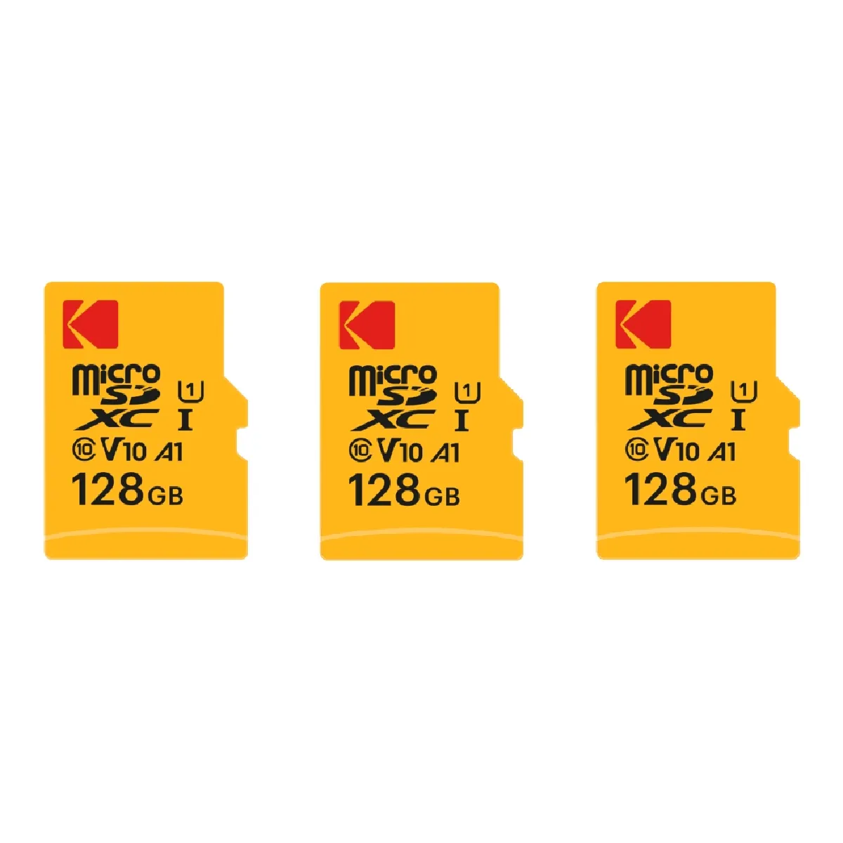 Pack de 3 KODAK Micro SDXC 32GB Premium - Vitesse et Fiabilité pour un Stockage Exceptionnel - Noir