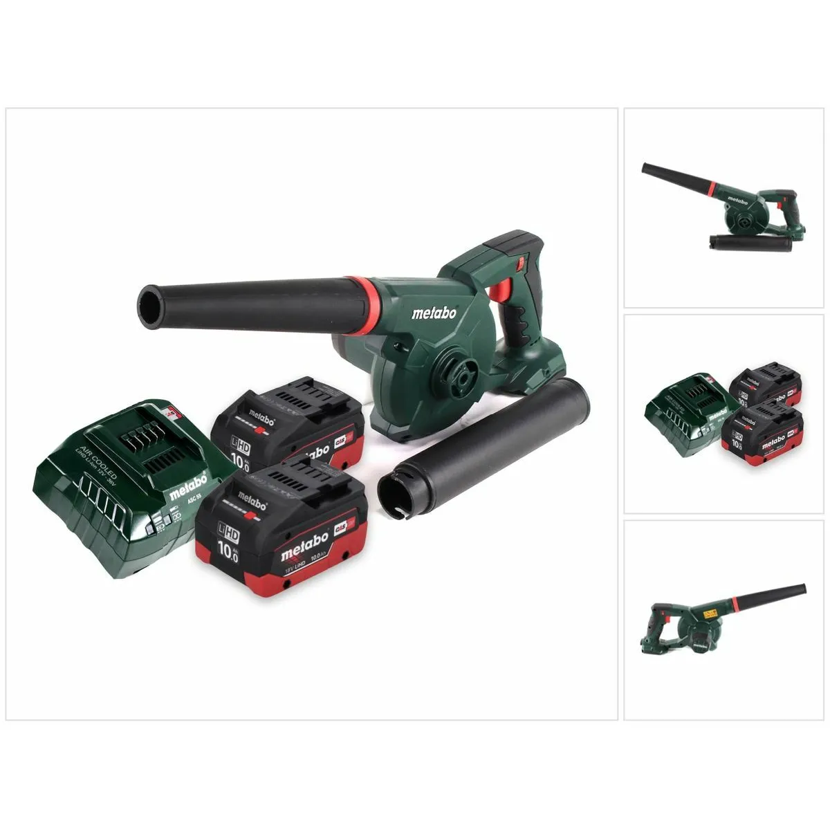 Metabo AG 18 Souffleur sans fil 18 V + 2x Batteries 10,0 Ah + Chargeur