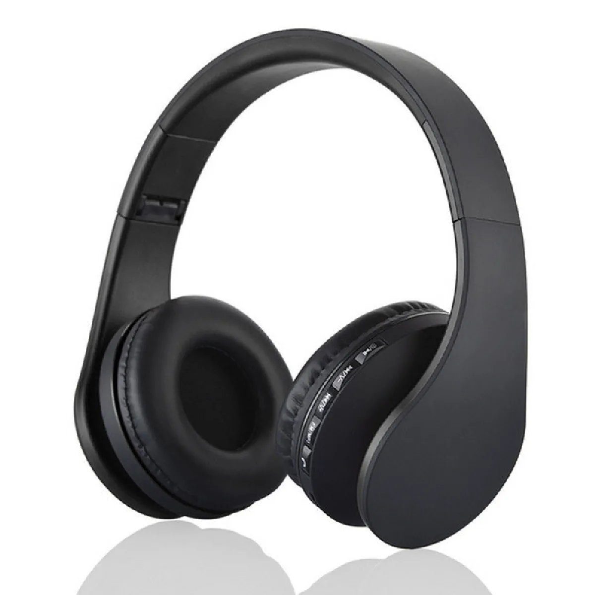 Casque Bluetooth sans fil sur l'oreille, casque stéréo Hi-Fi Rydohi avec basses profondes, modes pliables et légers, micro filaire et sans fil intégré pour téléphones portables, télévision, PC et voyages(noir)