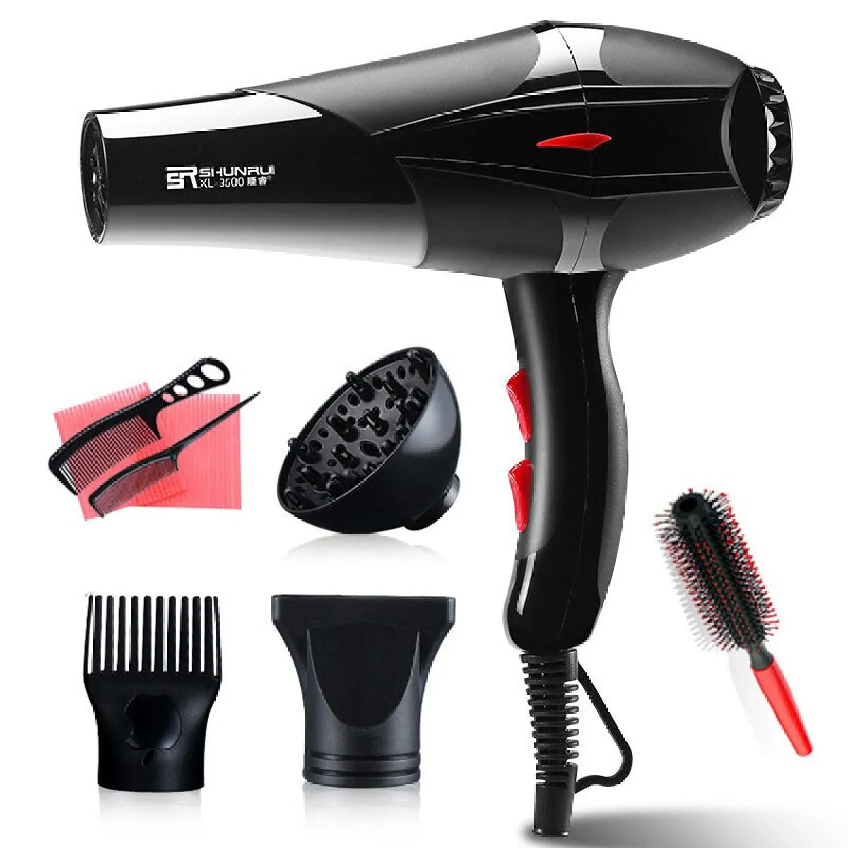 Sèche-cheveux 240V Professionnel 3200W Puissance Puissante Coiffeur Salon Outils de Styling Sèche-cheveux Chaud/Froid 2 Réglage de Vitesse