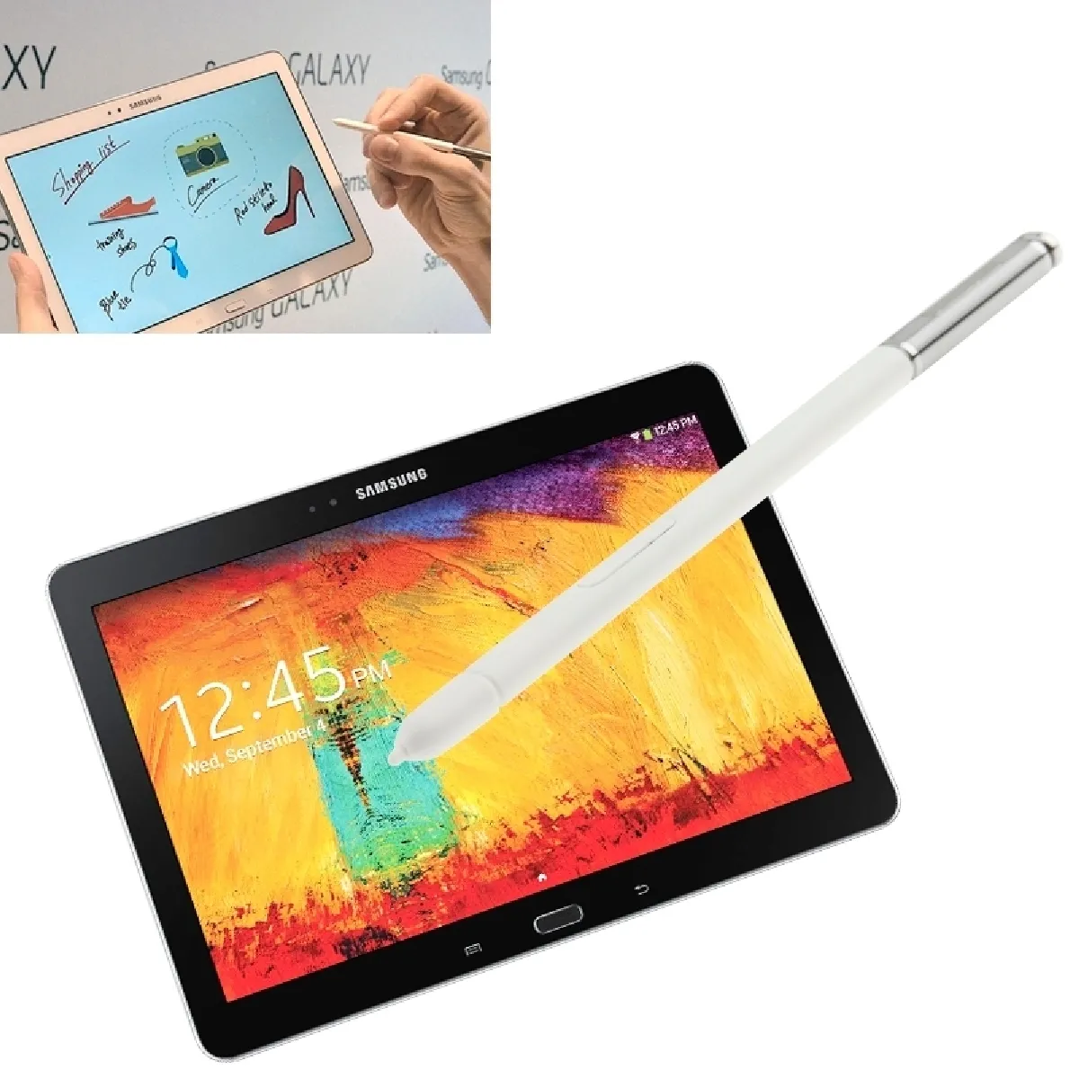 Pour Samsung Galaxy Note 10.1 blanc édition 2014 P600 / P601 / P605, Note 12.2 / P900 Stylet haute sensibilité