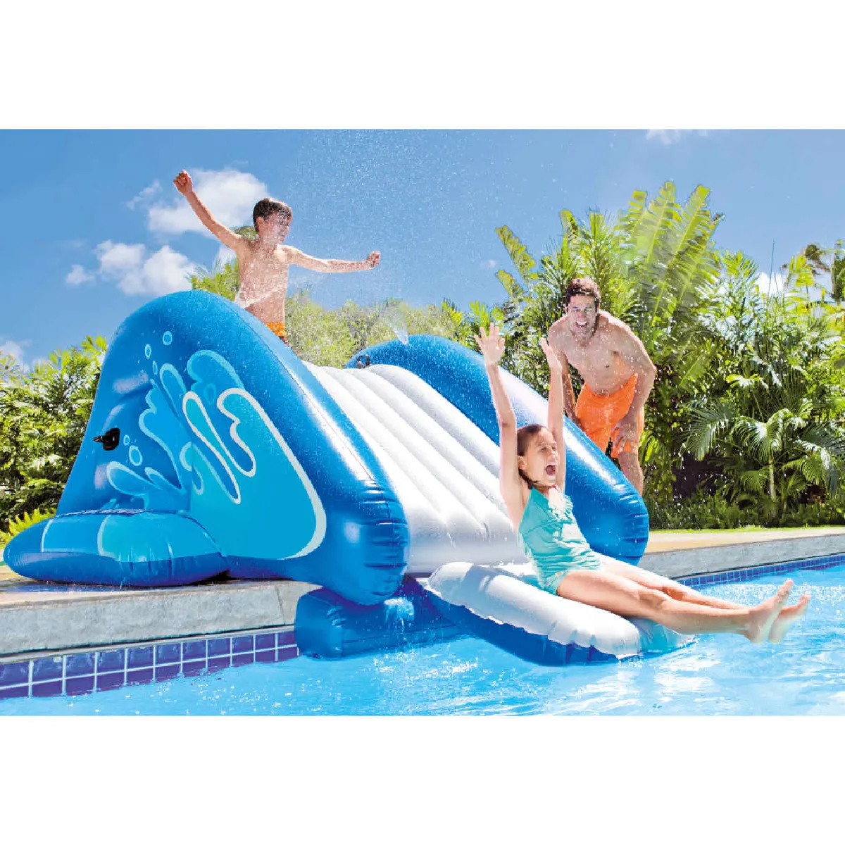 INTEX Toboggan aquatique gonflable Kool Splash Bleu