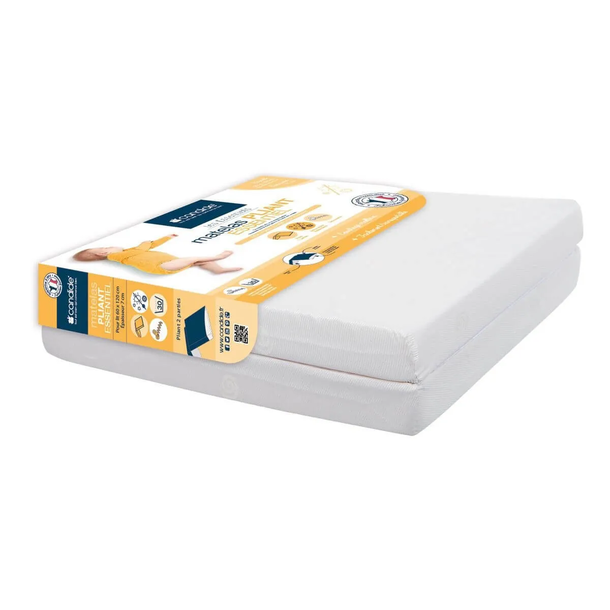 Matelas bébé Essentiel pliant 60 x 120 cm - Candide