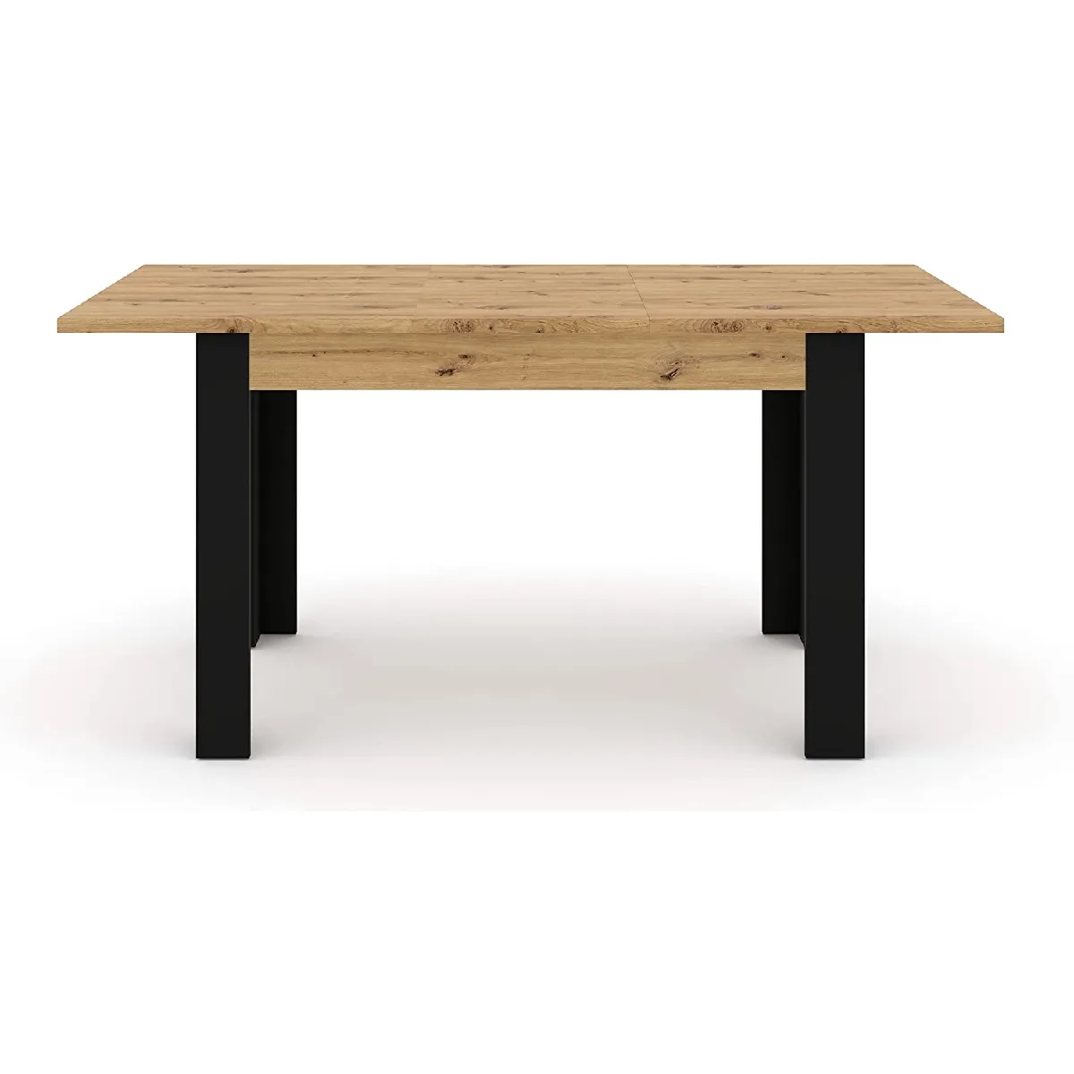 Table à rallonge Nuka H 120 - 160 cm en chêne artisan noir