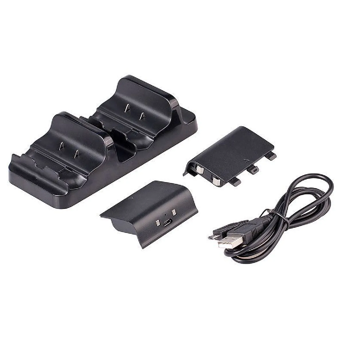 Dual Dock Chargeur Station pour Manette Xbox One Slim Joy-stick 2 Batteries