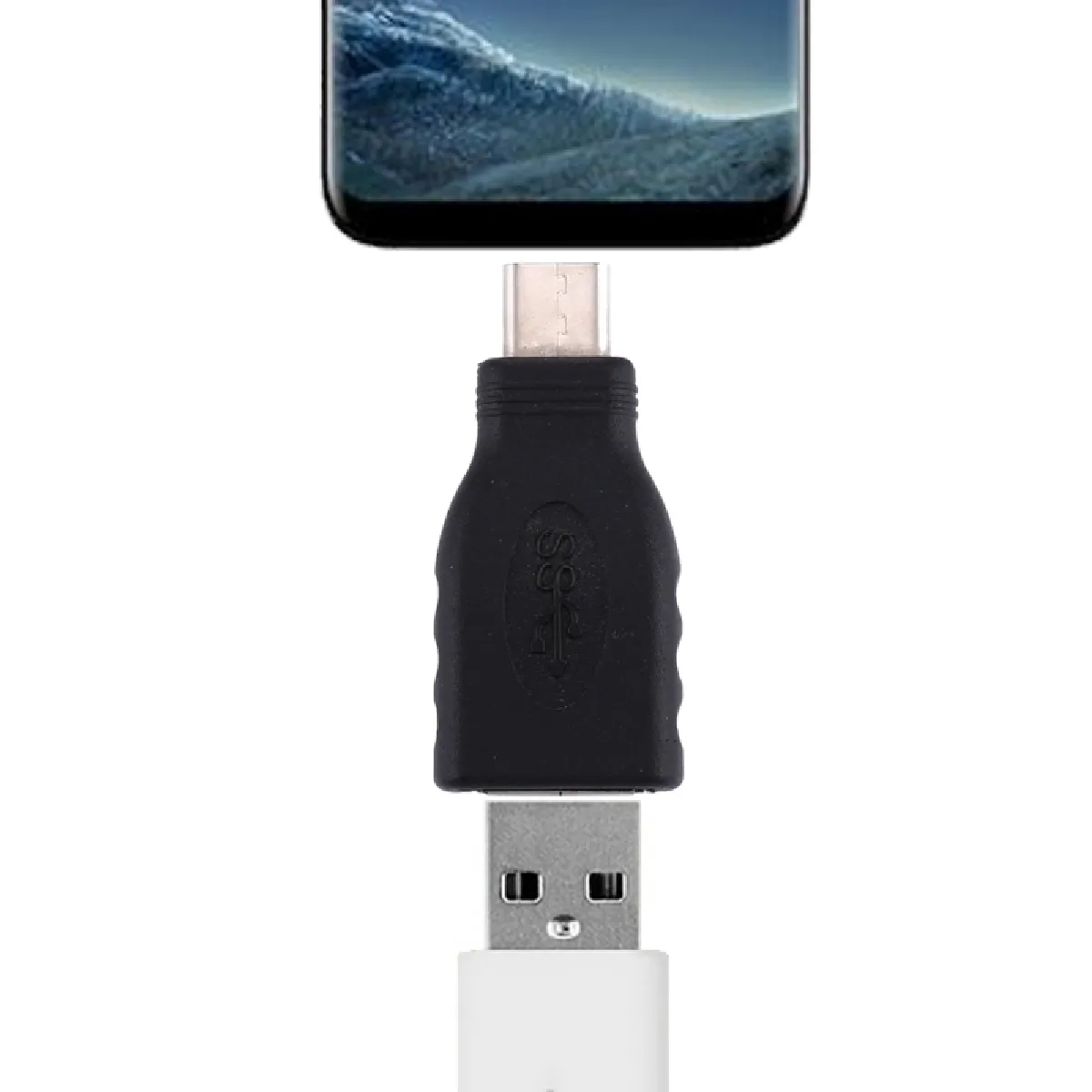 Adaptateur pour Samsung Galaxy S8 et S8 + / LG G6 / Huawei P10 P10 Plus / Xiaomi Mi6 Max 2 autres Smartphones USB-C / Type-C Mâle vers USB 3.0 Convertisseur OTG Femelle,