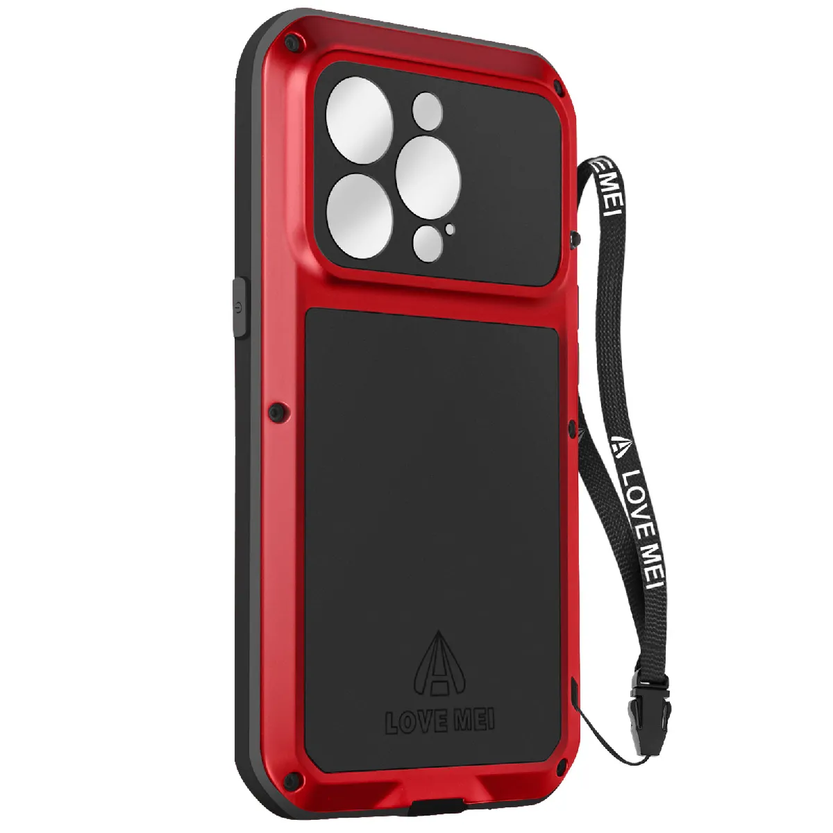 Coque Love Mei pour iPhone 14 Pro Intégrale Antichoc Antichute Etanche Rouge