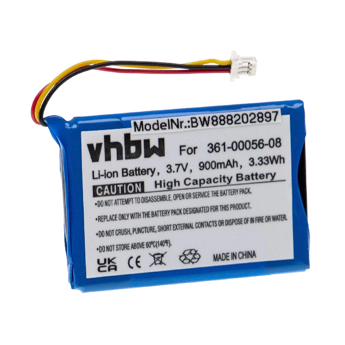 vhbw Batterie compatible avec Garmin DriveSmart 65 appareil GPS de navigation (900mAh, 3,7V, Li-ion)