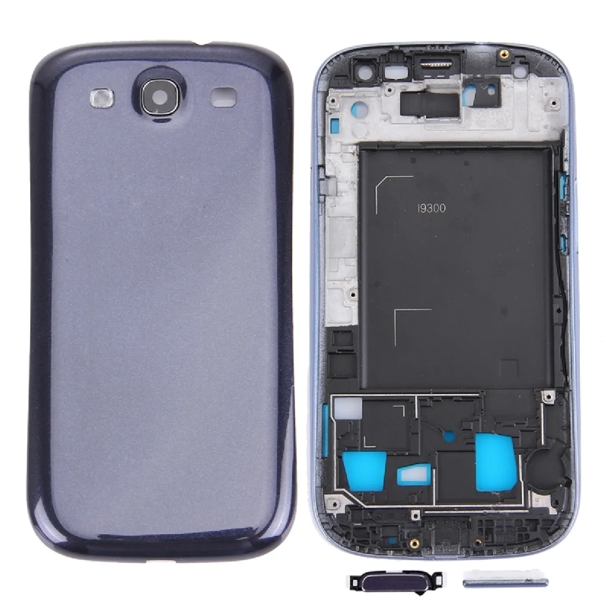 Pour châssis coque pleine origine bleu foncé Samsung Galaxy SIII / i9300